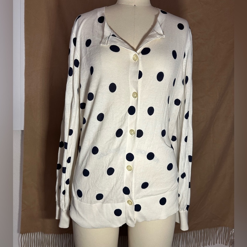 Polka dot cardigan sweater NWT